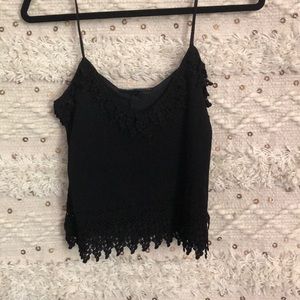 Karen Millen crochet black crop top